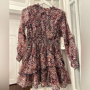 Aqua long sleeve ruffle dress size XL kids